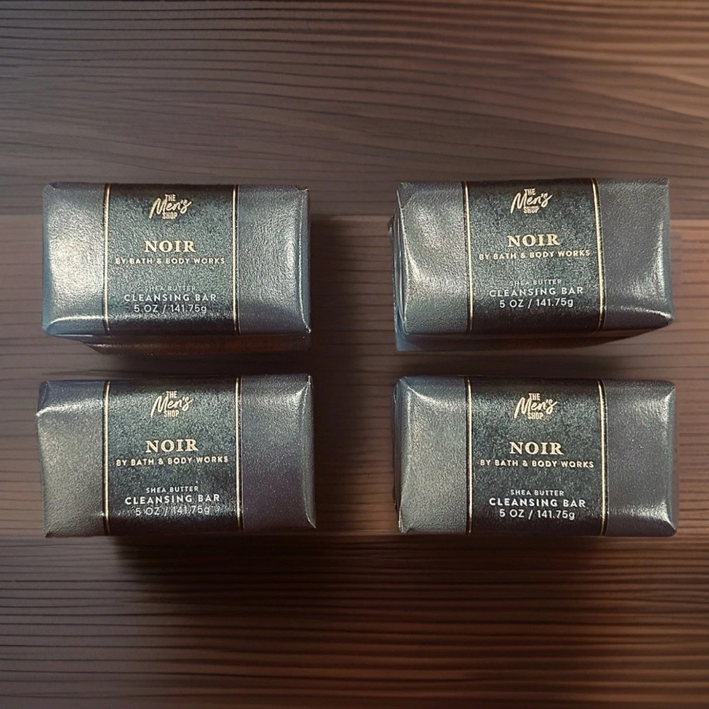 4X Bath & Body Works NOIR For Men Shea Butter Bar Soap New